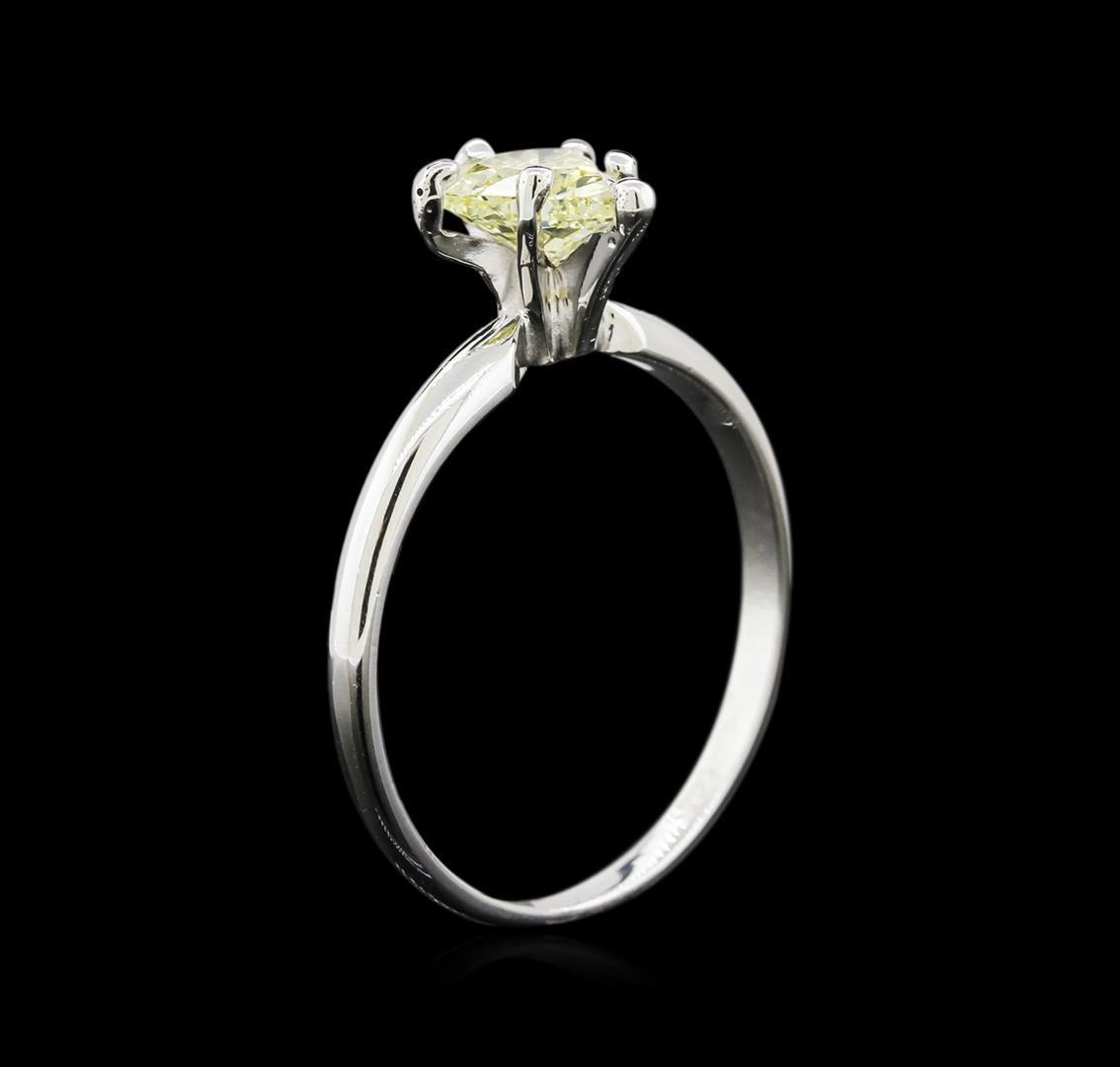 GIA Cert 0.74 ctw Diamond Solitaire Ring - 14KT White Gold