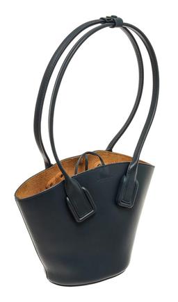 Bottega Veneta Blue Leather Basket Tote