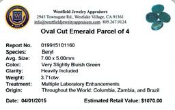 3.71 ctw Oval Mixed Emerald Parcel