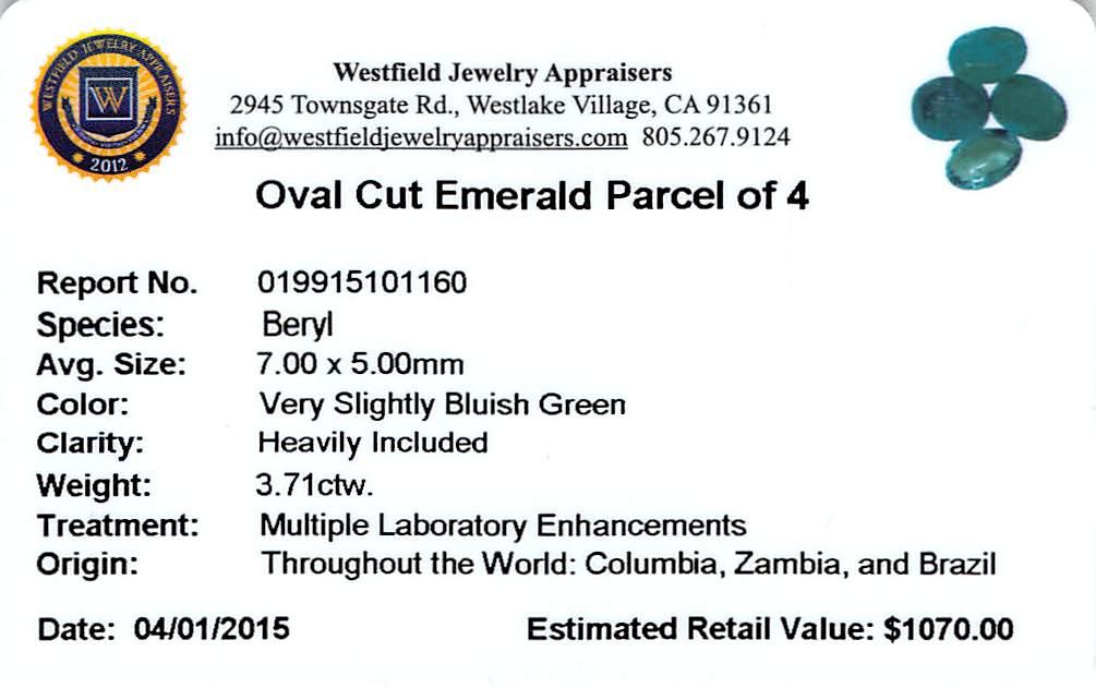 3.71 ctw Oval Mixed Emerald Parcel