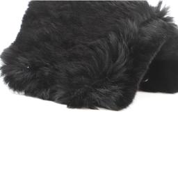 Chanel CC Wristband Lapin Fur Black