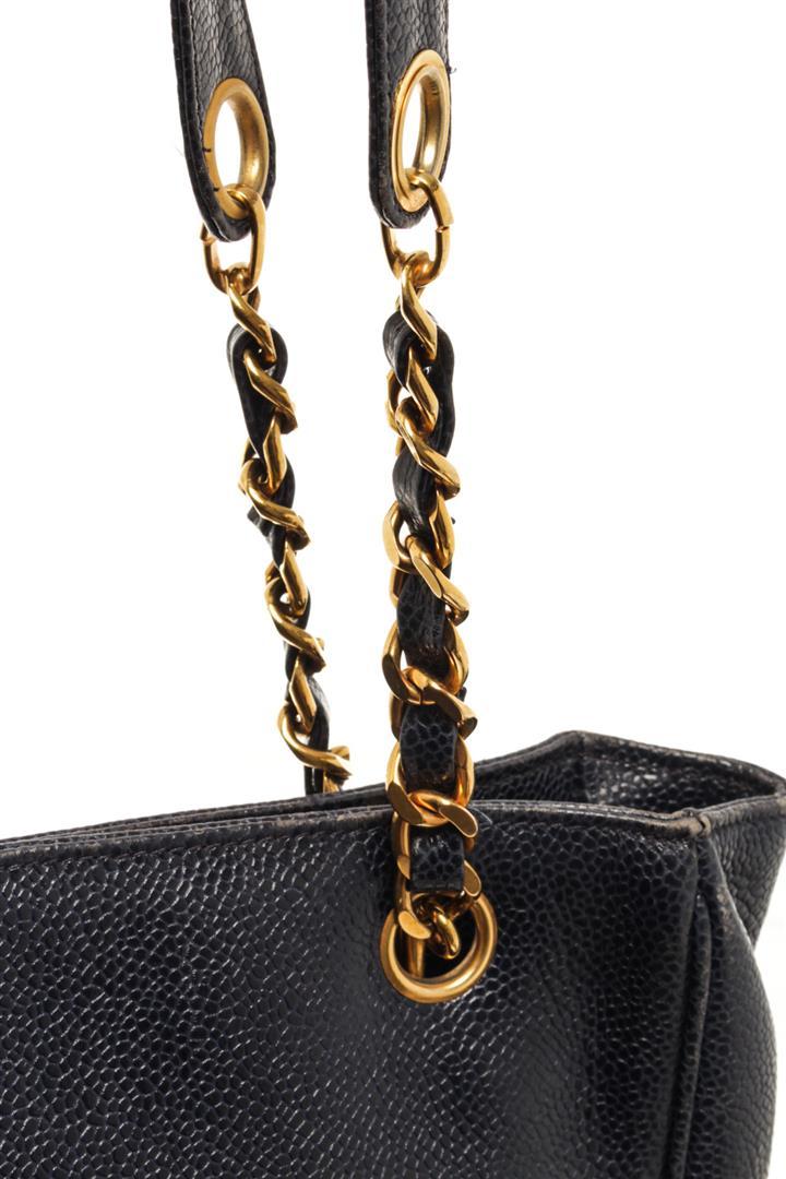 Chanel Navy Caviar Leather Triple CC Shoulder Bag