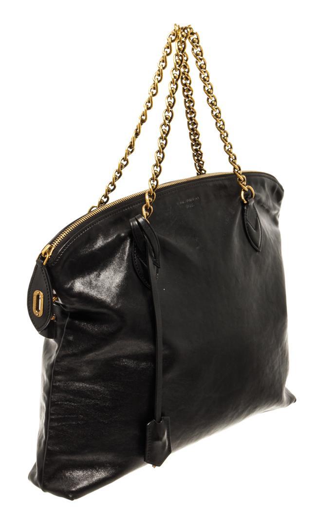 Louis Vuitton Black Leather Lockit Shoulder Bag