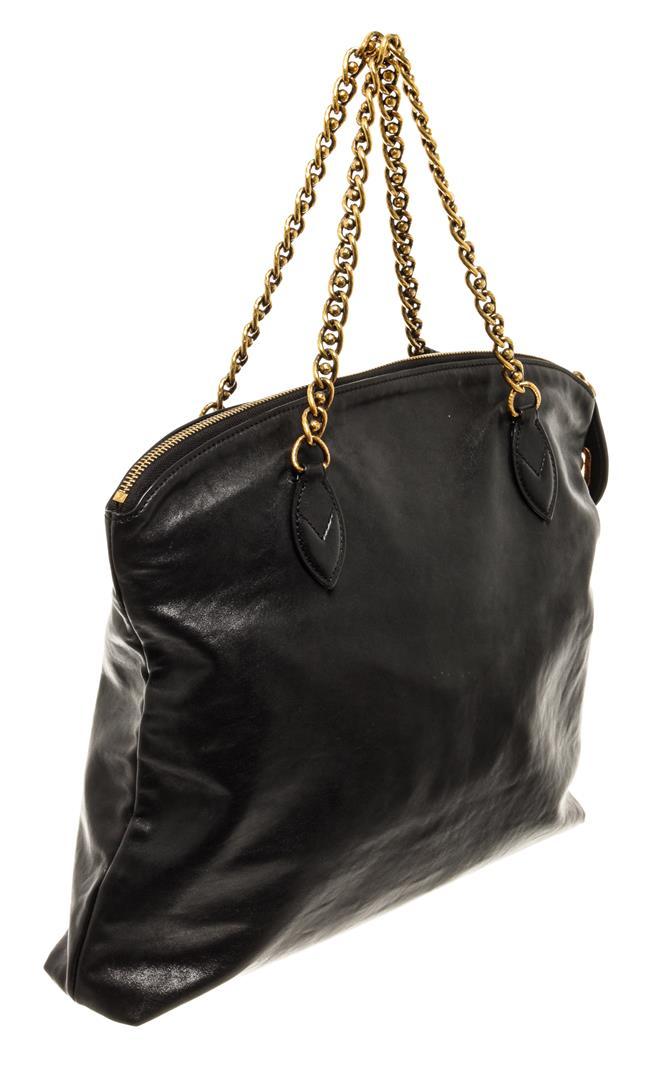 Louis Vuitton Black Leather Lockit Shoulder Bag