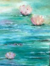 Lotus on the water by Adonna Original