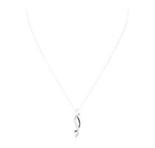 0.13 ctw Diamond Double Journey Pendant with Chain - 14KT White Gold