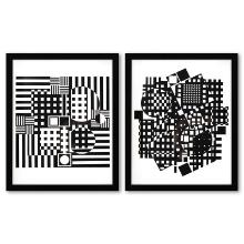 Torke-UY et Jerusa de la serie Croises (Diptych) by Vasarely (1908-1997)