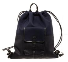 Christain Dior Blue Fabric Backpack