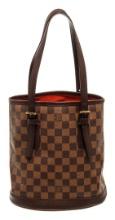 Louis Vuitton Brown Damier Ebene Vintage Marais Bucket Bag