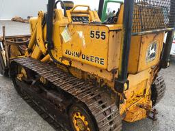 John Deere 555 crawler loader runs good