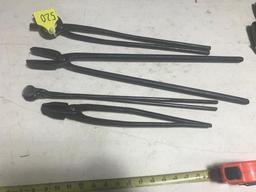 4 pair Blacksmith tongues, selling all one money