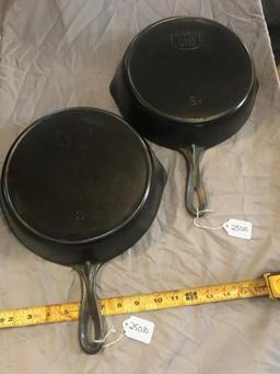 2 Favorite #8 Cast Iron Skillets, selling times the money