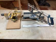 American Machine And Tool Hand miter saw, clamping jig