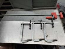 4 BESSEY CLAMPS