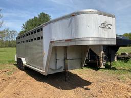 2001 Exiss Aluminum Stock Trailer 20 ft x 7 ft x 7 ft