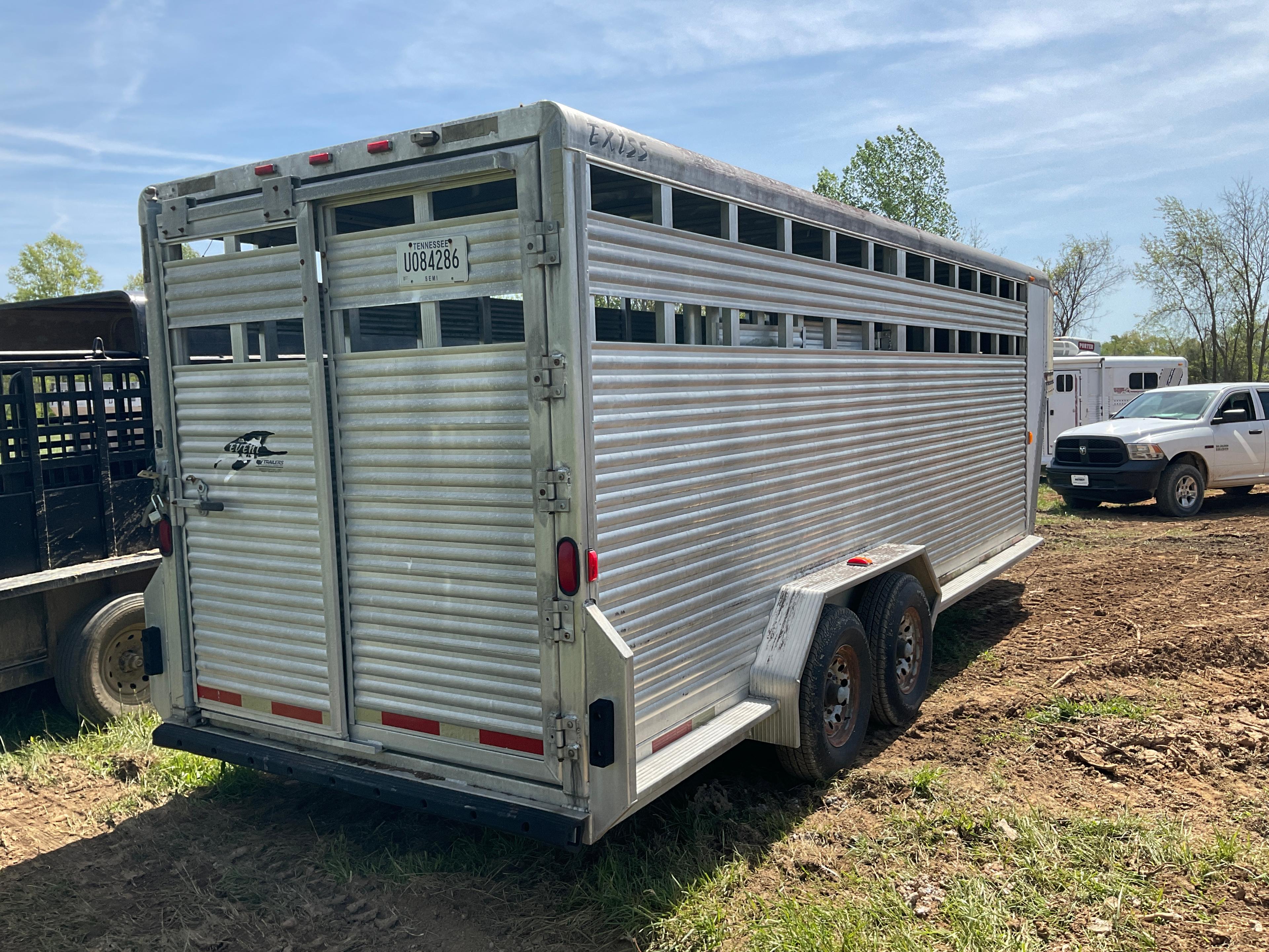 2001 Exiss Aluminum Stock Trailer 20 ft x 7 ft x 7 ft