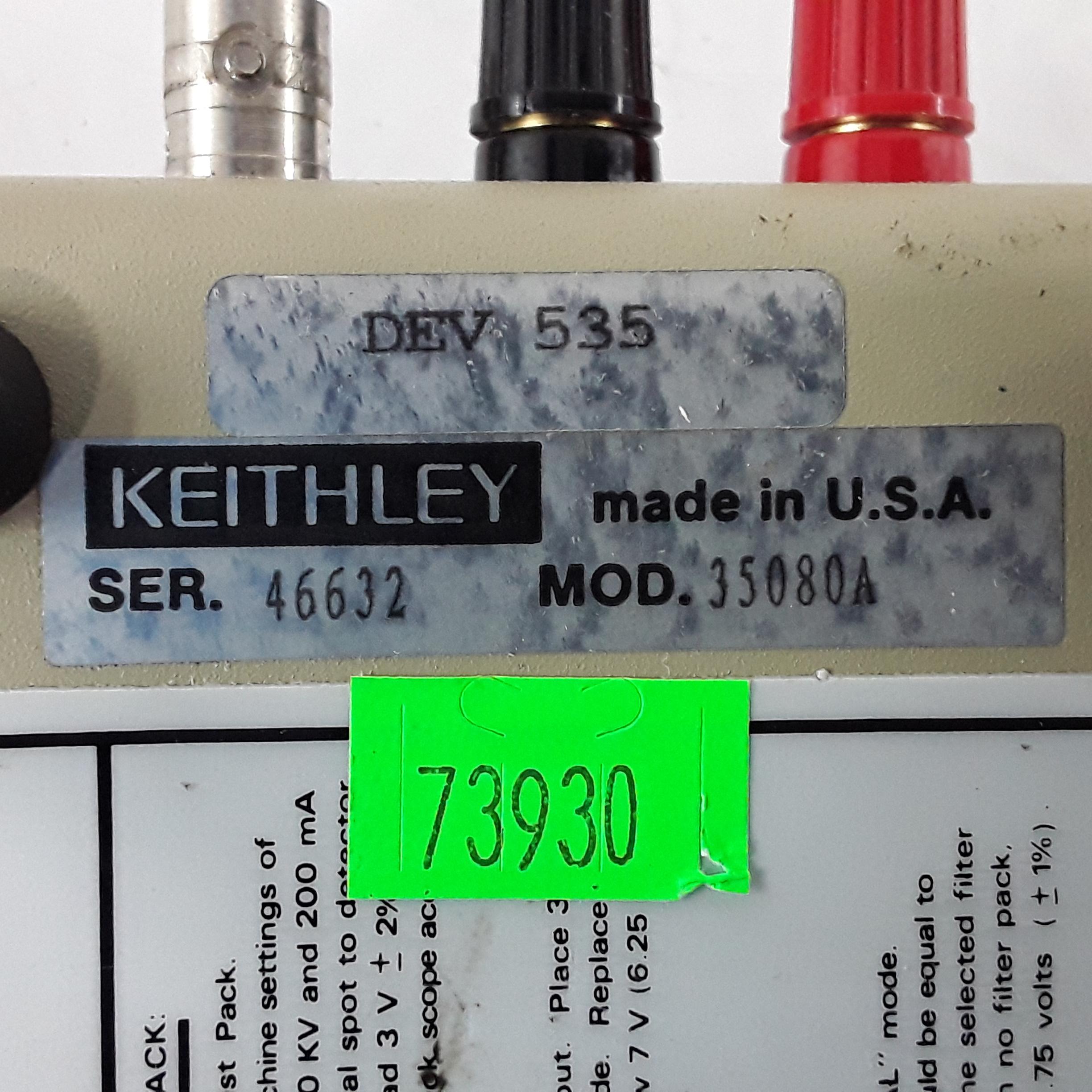 Keithley Instruments 35080A kVp Divider Xray Meter - 350567