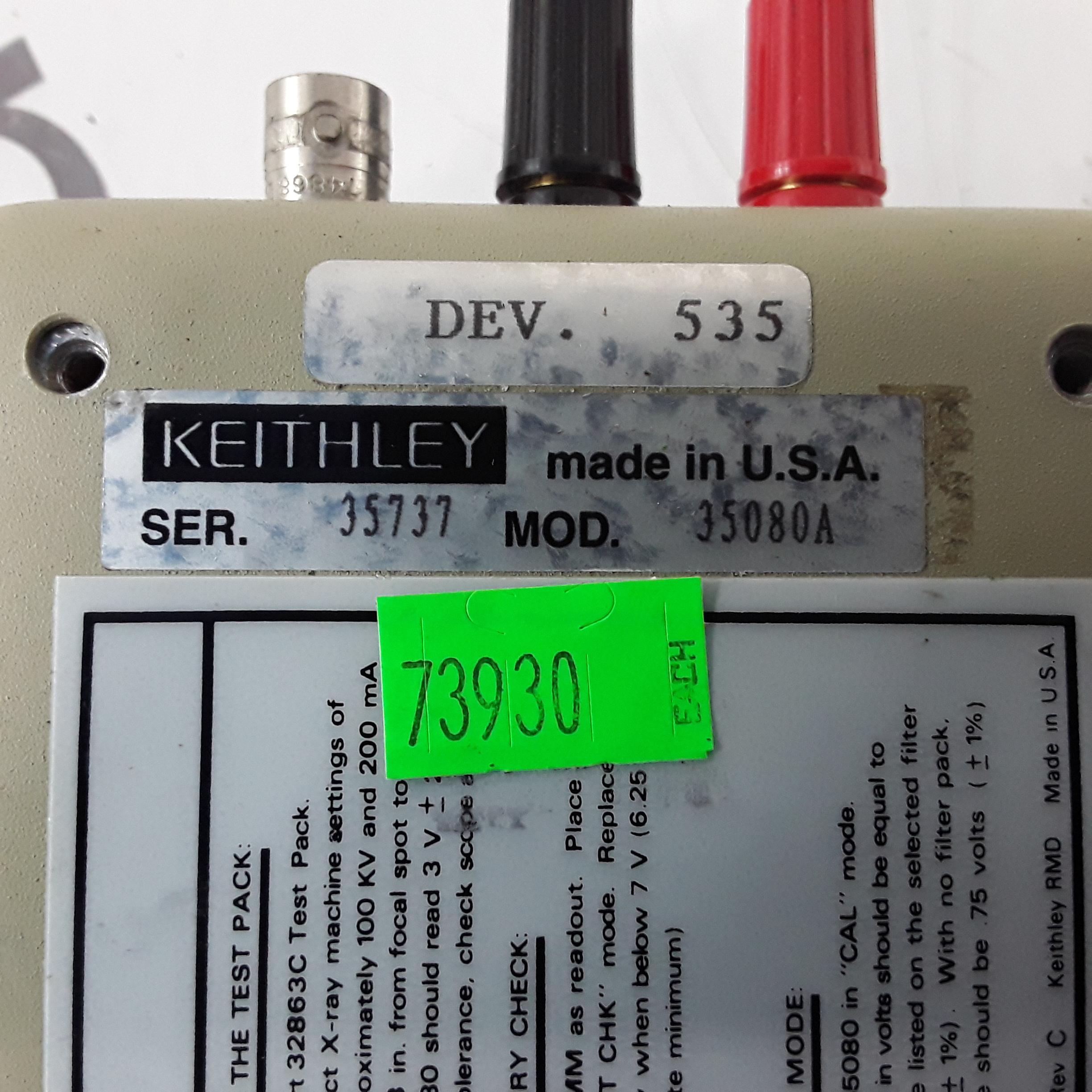 Keithley Instruments 35080 KVP Divider Xray Meter - 349720