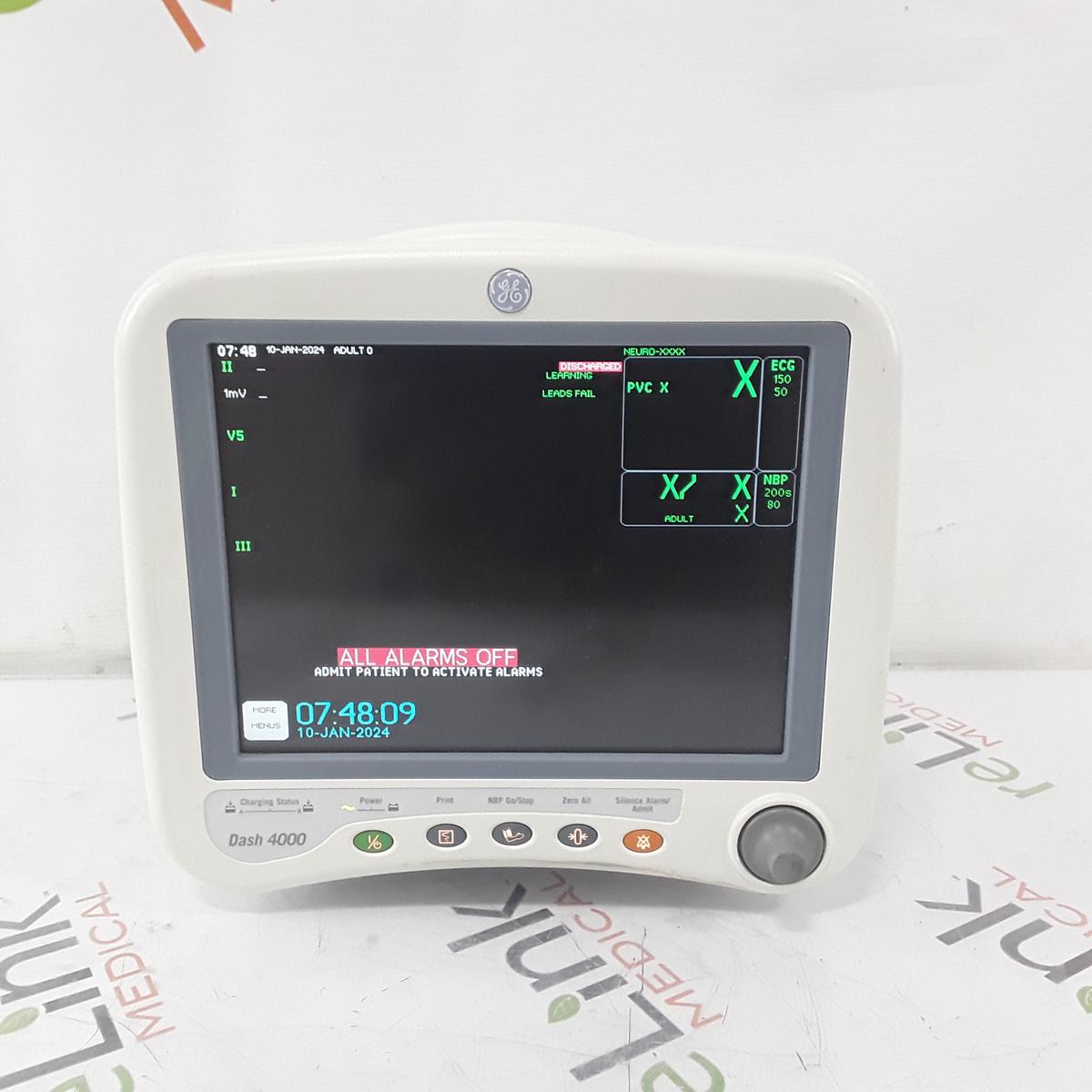 GE Healthcare Dash 4000 - GE/Nellcor SpO2 Patient Monitor - 363844
