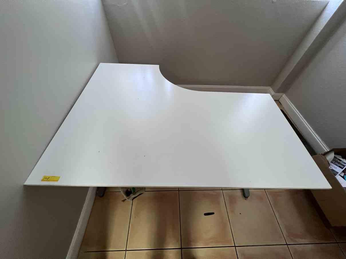 White Table Metal Frame 63" x 47"