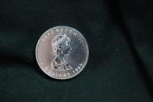 1989 Canadian Silver 5 Dollar 1 oz. Silver Coin