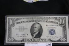 1953 10 Dollar Silver Certificate