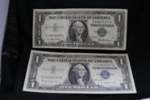 "3" 1957, 1957 B, 1957 A One Dollar Silver Certificate