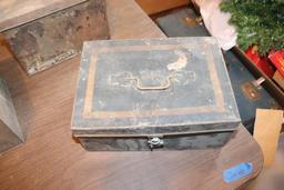 (3) Vintage metal boxes
