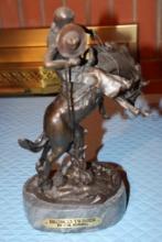 Vintage Bronze Statue By C.M. Russell (Bronco Twister)