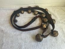 set of sleigh bells w/leather strap