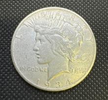 1934-S Silver Peace Dollar 90% Silver Coin 0.93 Oz