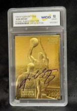 1996-97 Fleer 23kt Gold Kobe Bryant Rookie - Purple Signature Limited Edition WCG 10