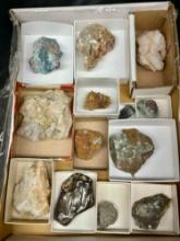 Flat of Assorted Mineral Specimens