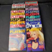 Box of approx. 22 Playboy adult entertainment magazines 1986-1988