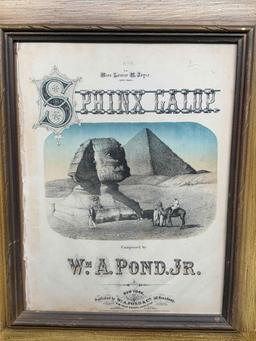 Framed Vintage Poster Sphinx Galop WM.A.Pond 16x20