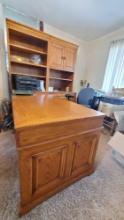 Large desk with Bookcase and filling drawers Brother printer MFC-J5330DW