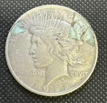 1922 Silver Peace Dollar 90% Silver Coin 0.94 Oz