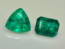 Great pair of Glowing Green Spinel Gemstones etheral 21.3ct Total