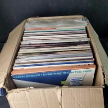 Box of vintage records