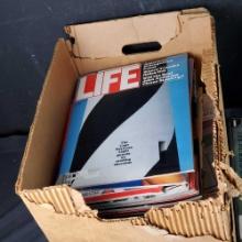 Box of vintage magazines Life Time Look Esquire