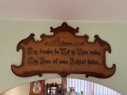 Vintage German Wood Sign