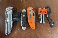 Pocket knives, powers, headlight