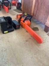 echo 58v battery powered chainsaw