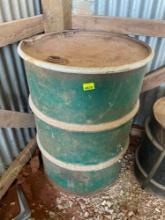 55 gallon, metal drum with sealable lid