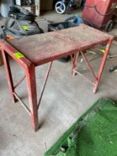 little metal bench