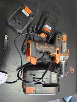 Black and decker 20v cordless drill with two batteries and charger