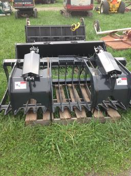 Stout Skid Steer Brush Grapple Attachment