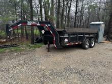 2009 MORITZ 7’x14’ GOOSENECK DUMP TRAILER