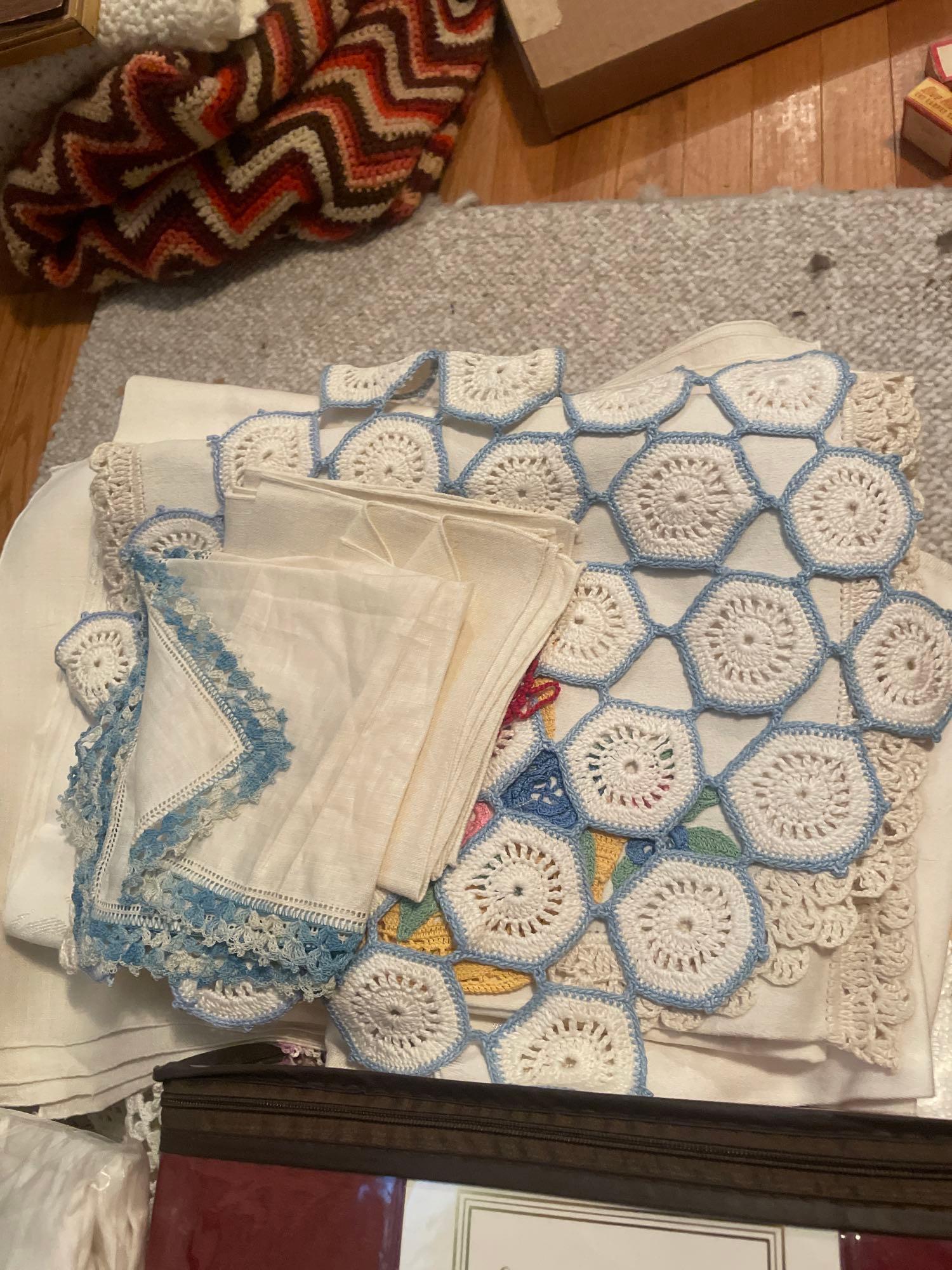 Large Lot of Vintage Doilies