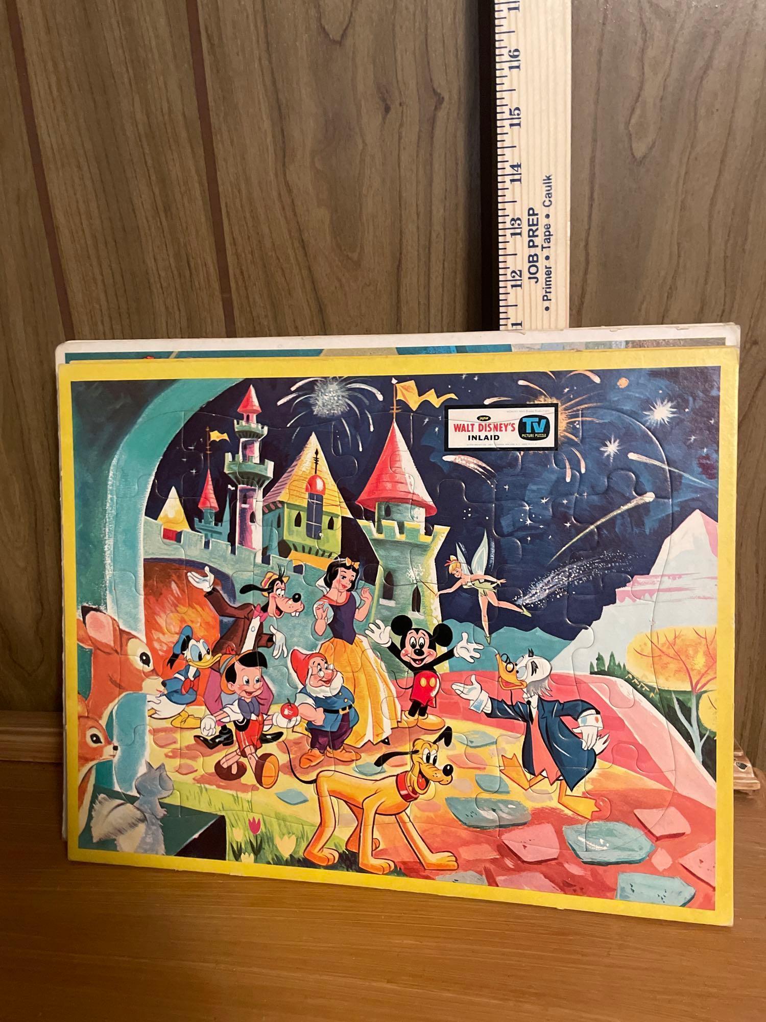 Vtg Disney Records, Puzzles and Books